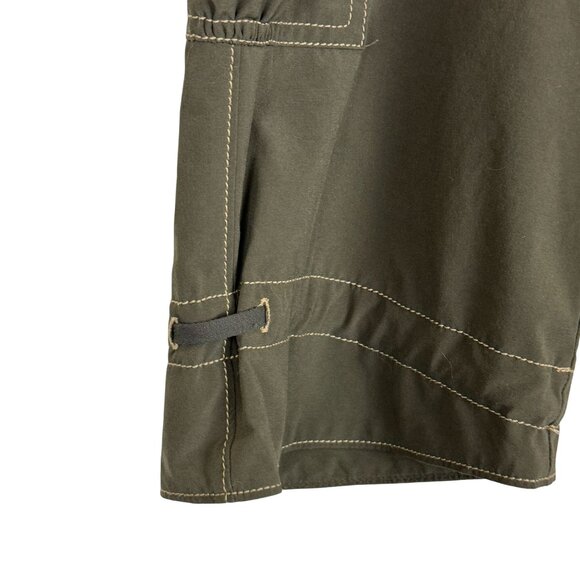 Athleta Brown Capri Cargo Pants Sz 6 Stretch Performance Contrast Stitching - Picture 12 of 13